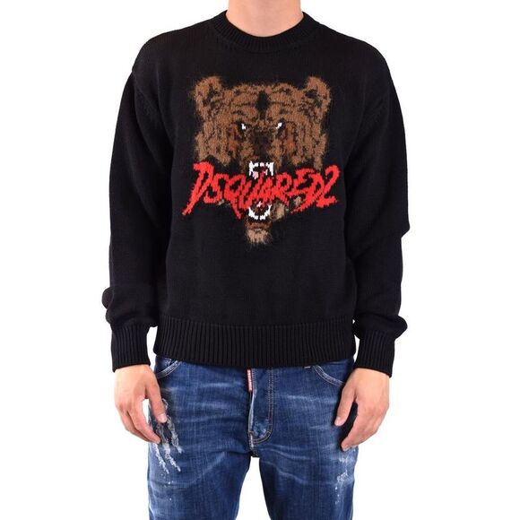 Dsquared2 Bear Graphic Crewneck Men black Sweaters & Knitwear - Picture 2 of 3